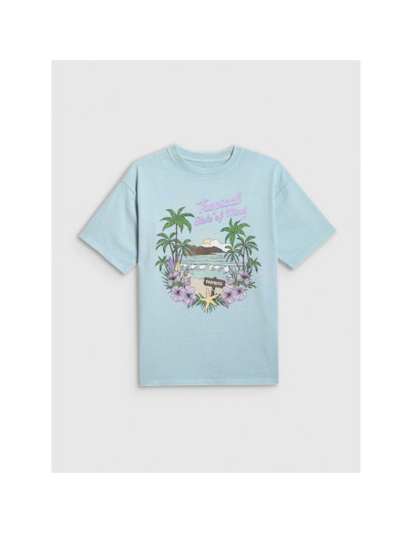T-shirt bawełniany dziewczęcy 4f 4fjrss26ttshf3981-33s