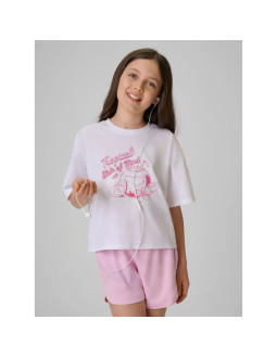 T-shirt bawełniany dziewczęcy 4f 4fjrss26ttshf3983-11s