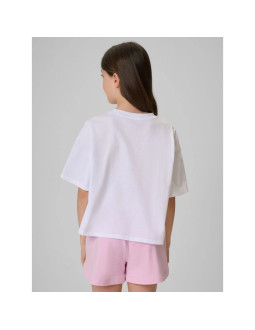 T-shirt bawełniany dziewczęcy 4f 4fjrss26ttshf3983-11s 2