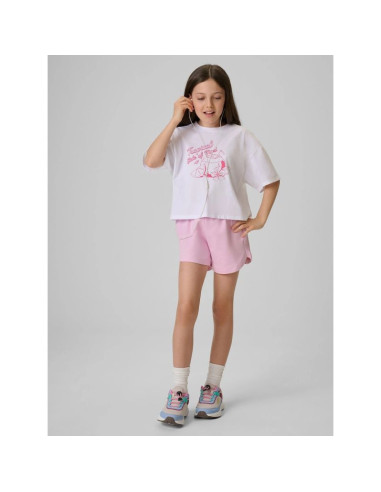 T-shirt bawełniany dziewczęcy 4f 4fjrss26ttshf3983-11s
