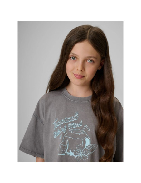 T-shirt bawełniany dziewczęcy 4f 4fjrss26ttshf3983-25s