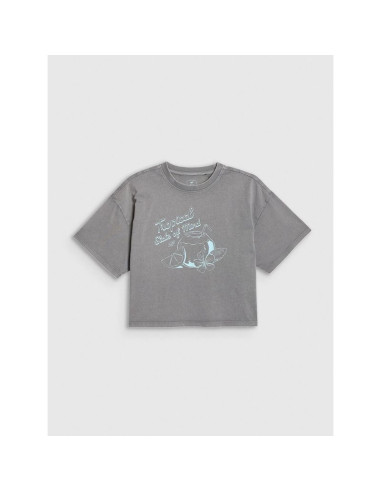 T-shirt bawełniany dziewczęcy 4f 4fjrss26ttshf3983-25s