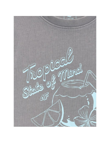 T-shirt bawełniany dziewczęcy 4f 4fjrss26ttshf3983-25s