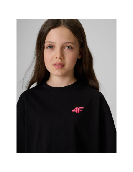 T-shirt loose gładki dziewczęcy 4f 4fjrss26ttshf3984-20s