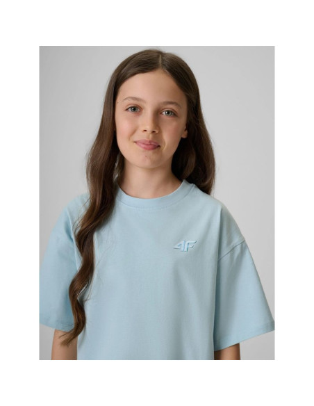 T-shirt loose gładki dziewczęcy 4f 4fjrss26ttshf3984-33s
