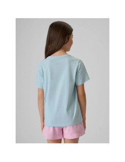 T-shirt regular z nadrukiem dziewczęcy 4f 4fjrss26ttshf4418-33s 2