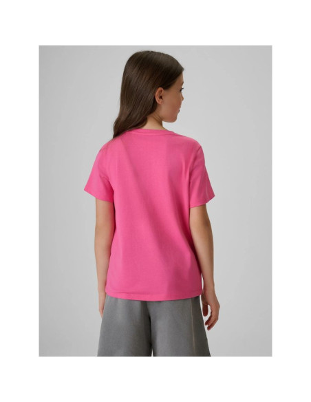 T-shirt regular z nadrukiem dziewczęcy 4f 4fjrss26ttshf4418-54s