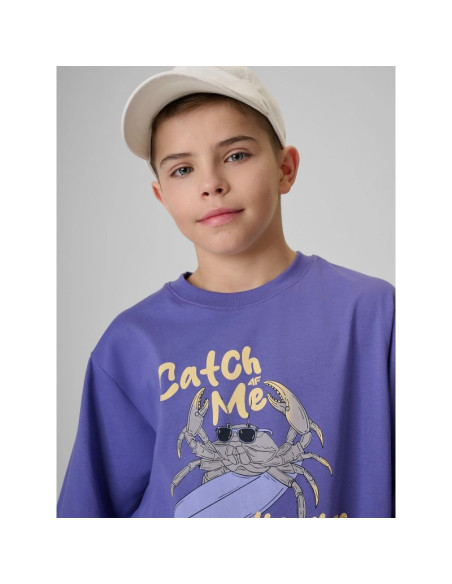 T-shirt bawełniany chłopięcy 4f 4fjrss26ttshm3903-51s