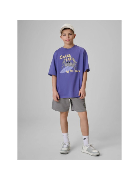T-shirt bawełniany chłopięcy 4f 4fjrss26ttshm3903-51s