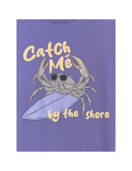 T-shirt bawełniany chłopięcy 4f 4fjrss26ttshm3903-51s