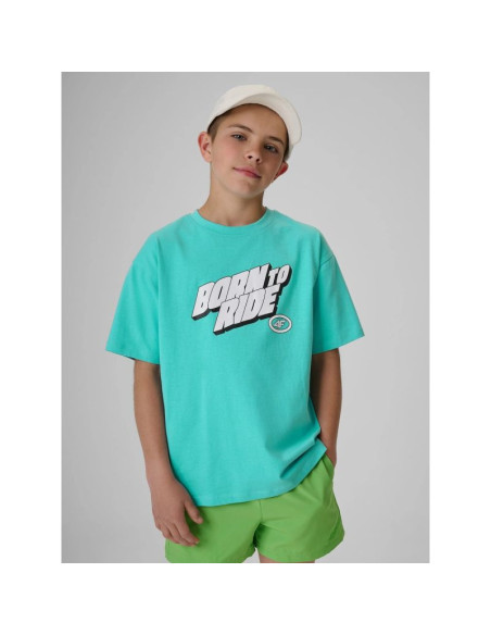 T-shirt bawełniany chłopięcy 4f 4fjrss26ttshm4174-047s