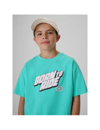 T-shirt bawełniany chłopięcy 4f 4fjrss26ttshm4174-047s
