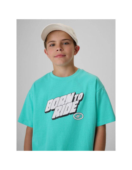 T-shirt bawełniany chłopięcy 4f 4fjrss26ttshm4174-047s