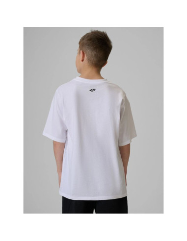 T-shirt bawełniany chłopięcy 4f 4fjrss26ttshm3904-10s