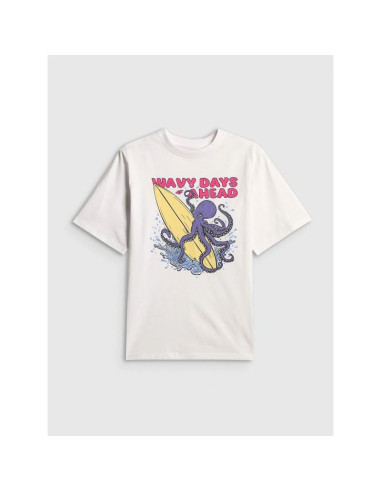 T-shirt bawełniany chłopięcy 4f 4fjrss26ttshm3904-10s