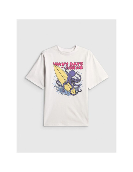 T-shirt bawełniany chłopięcy 4f 4fjrss26ttshm3904-10s