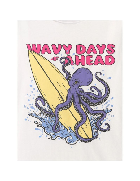 T-shirt bawełniany chłopięcy 4f 4fjrss26ttshm3904-10s