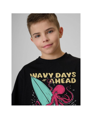T-shirt bawełniany chłopięcy 4f 4fjrss26ttshm3904-20s
