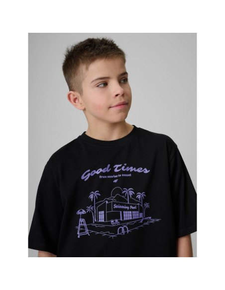 T-shirt bawełniany chłopięcy 4f 4fjrss26ttshm3907-20s