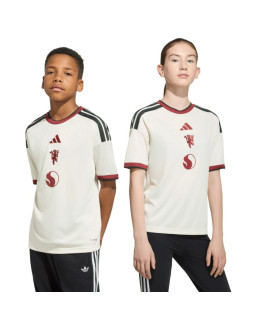 Koszulka dla dzieci adidas manchester united 26/27 third jersey beżowa kc4770