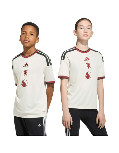 Koszulka dla dzieci adidas manchester united 26/27 third jersey beżowa kc4770