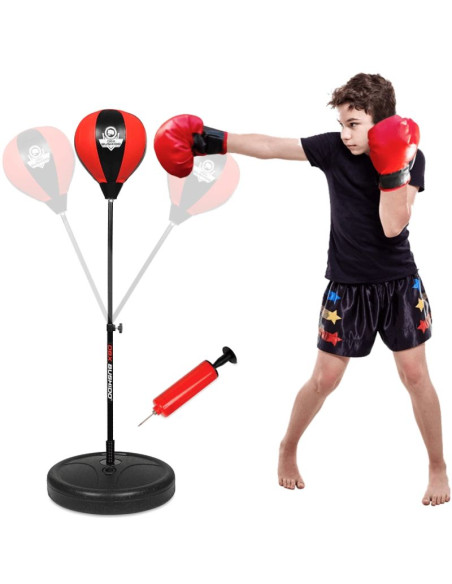 Stojąca gruszka bokserska dla dzieci dbx pro  72 - 102 cm czerwona
