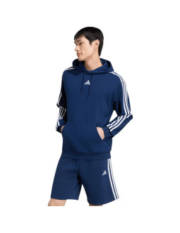 Bluza męska adidas essentials 3-stripes french terry hoodie granatowa ky4203