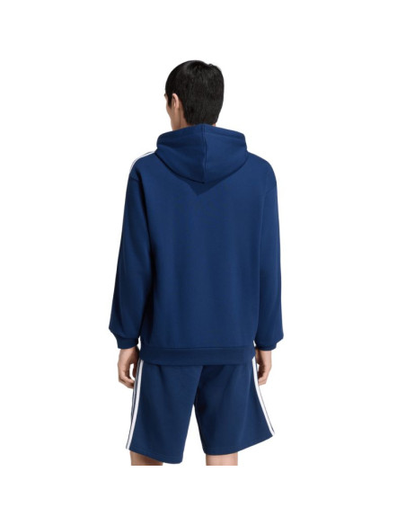 Bluza męska adidas essentials 3-stripes french terry hoodie granatowa ky4203