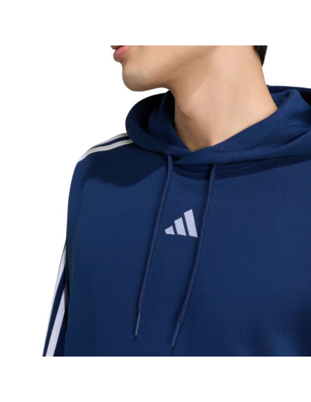 Bluza męska adidas essentials 3-stripes french terry hoodie granatowa ky4203