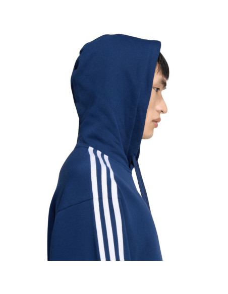 Bluza męska adidas essentials 3-stripes french terry hoodie granatowa ky4203