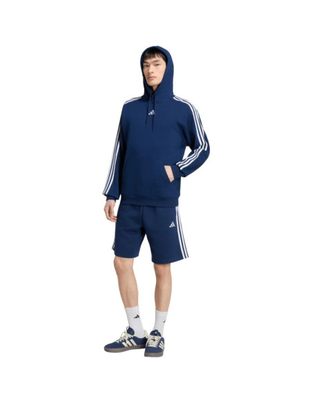 Bluza męska adidas essentials 3-stripes french terry hoodie granatowa ky4203