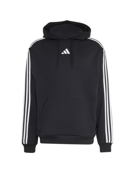 Bluza męska adidas essentials 3-stripes french terry hoodie czarna ky6605