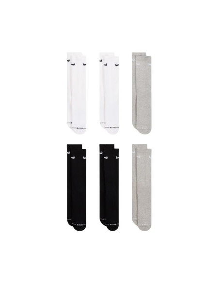 Skarpety nike everyday elevated 6 par białe, czarne, szare hq8021 903 35-37,5