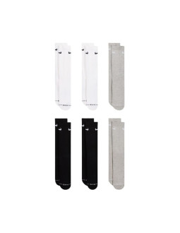 Skarpety nike everyday elevated 6 par białe, czarne, szare hq8021 903 38-42,5