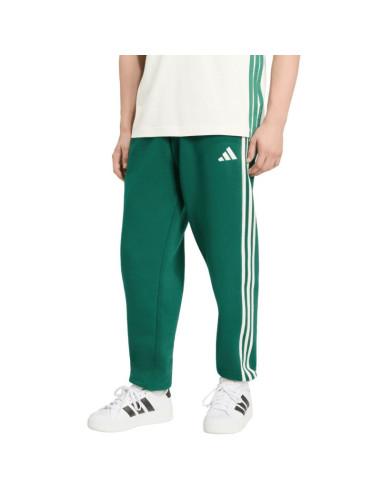 Spodnie męskie adidas essentials 3-stripes fleece tapered cuffed zielone ky4129