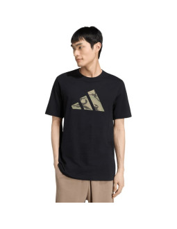 Koszulka męska adidas camo three bar logo graphic czarna kt1686