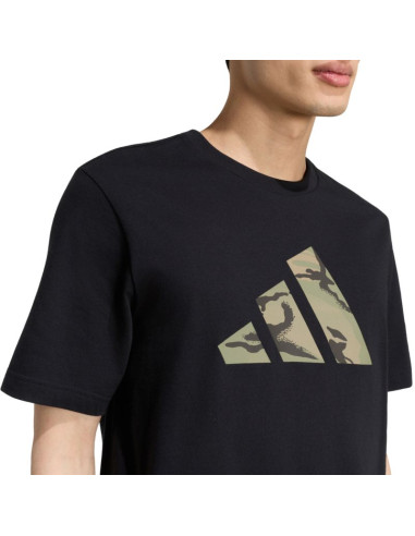 Koszulka męska adidas camo three bar logo graphic czarna kt1686