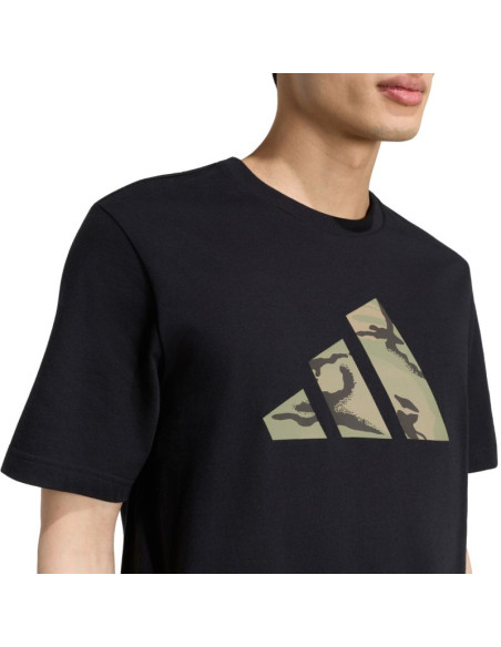 Koszulka męska adidas camo three bar logo graphic czarna kt1686