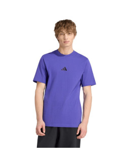 Koszulka męska adidas essentials small logo single jersey fioletowa kf2404