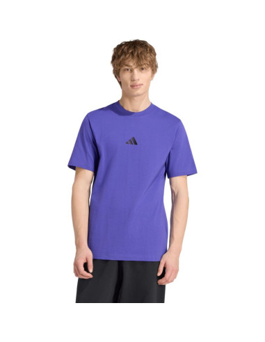 Koszulka męska adidas essentials small logo single jersey fioletowa kf2404