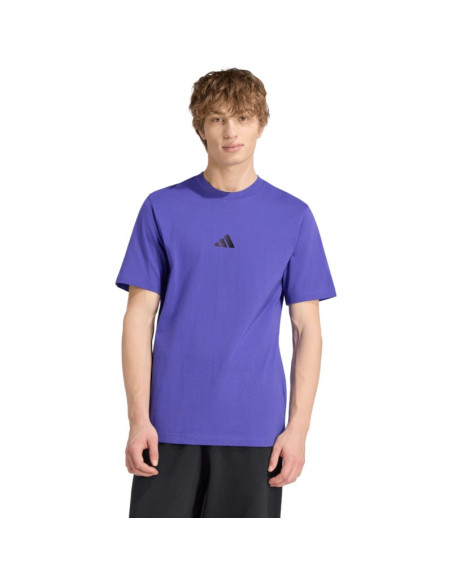 Koszulka męska adidas essentials small logo single jersey fioletowa kf2404