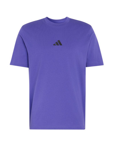 Koszulka męska adidas essentials small logo single jersey fioletowa kf2404