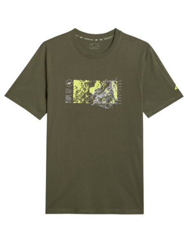 Koszulka męska 4f m2823 khaki 4fwss26ttshm2823 43s