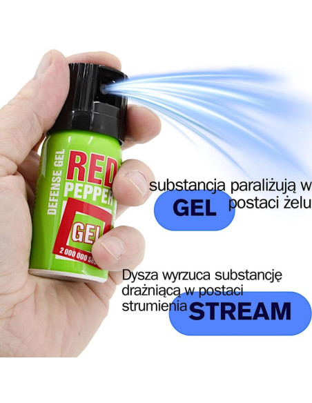 Gaz pieprzowy defence green gel 2mln shu stream 40ml 10040-s sharg