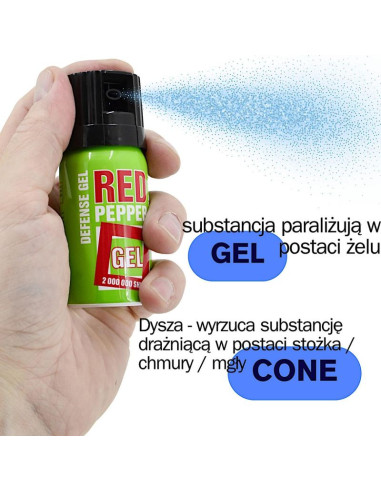 Gaz pieprzowy defence green gel 2mln shu cone 40ml 10040-c sharg