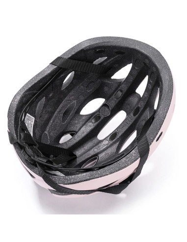 Kask rowerowy rockbros z szybką, odpinane okulary z ochroną uv, odłączany daszek, unisex - różowy