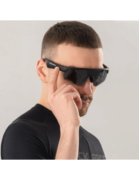 Okulary rowerowe rockbros sp-251 z zestawem audio bluetooth polaryzacyjne - czarne