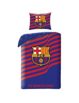 Fc barcelona pościel komplet bawełna 140x200 + 70x90 cm fcb-4522bl