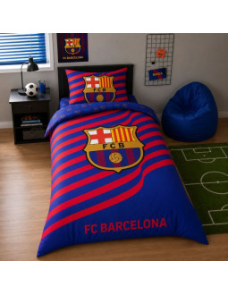 Fc barcelona pościel komplet bawełna 140x200 + 70x90 cm fcb-4522bl 2