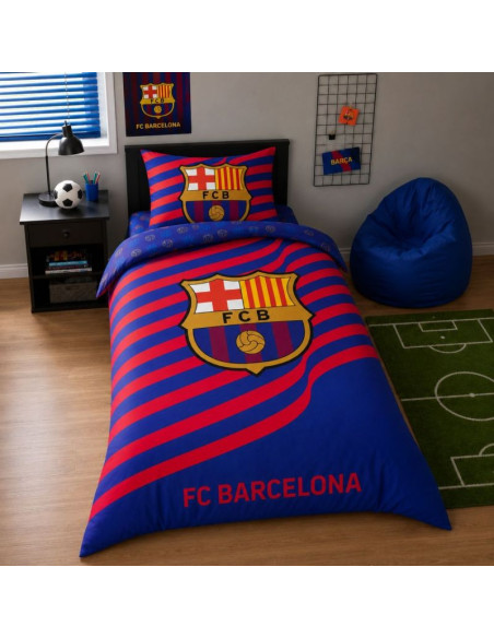 Fc barcelona pościel komplet bawełna 140x200 + 70x90 cm fcb-4522bl